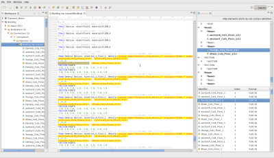 Screenshot of COSSAN-X interaction with 3rd party software input files